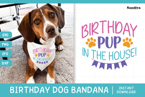 Cute Birthday Dog Bandana Quote SVG 18