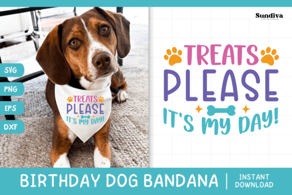 Cute Birthday Dog Bandana Quote SVG 19 for Graphics & Crafts
