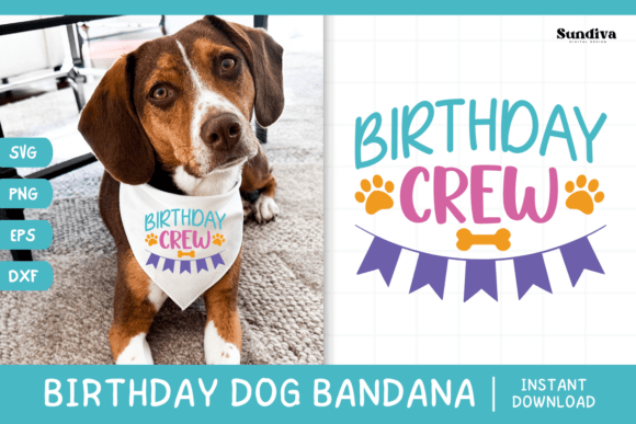 Cute Birthday Dog Bandana Quote SVG 20 for Graphics and Crafts