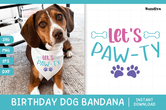 Cute Birthday Dog Bandana Quote SVG 6 for Graphics and Crafts