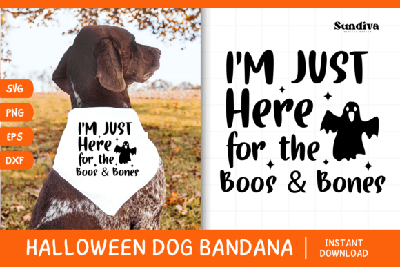 Funny Halloween Dog Bandana Quote SVG 15 for Crafts and Graphics
