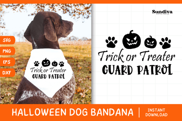Funny Halloween Dog Bandana Quote SVG 2 for Graphics & Crafts
