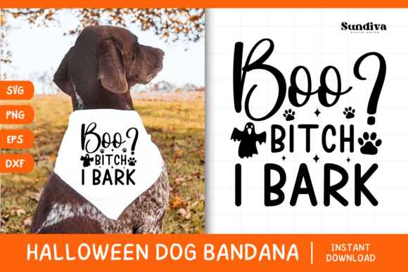 Funny Halloween Dog Bandana Quote SVG 29 for Crafts and Graphics