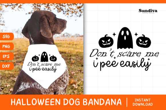 Funny Halloween Dog Bandana Quote SVG for Crafts and Graphics
