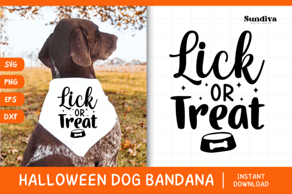 Funny Halloween Dog Bandana SVG for Crafts and Graphics