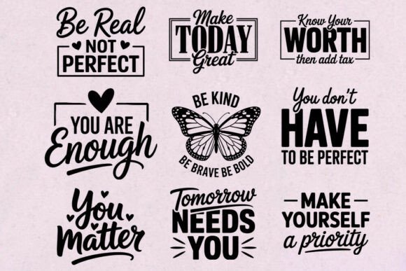 Motivational Quote SVG Bundle for Crafts and Graphics